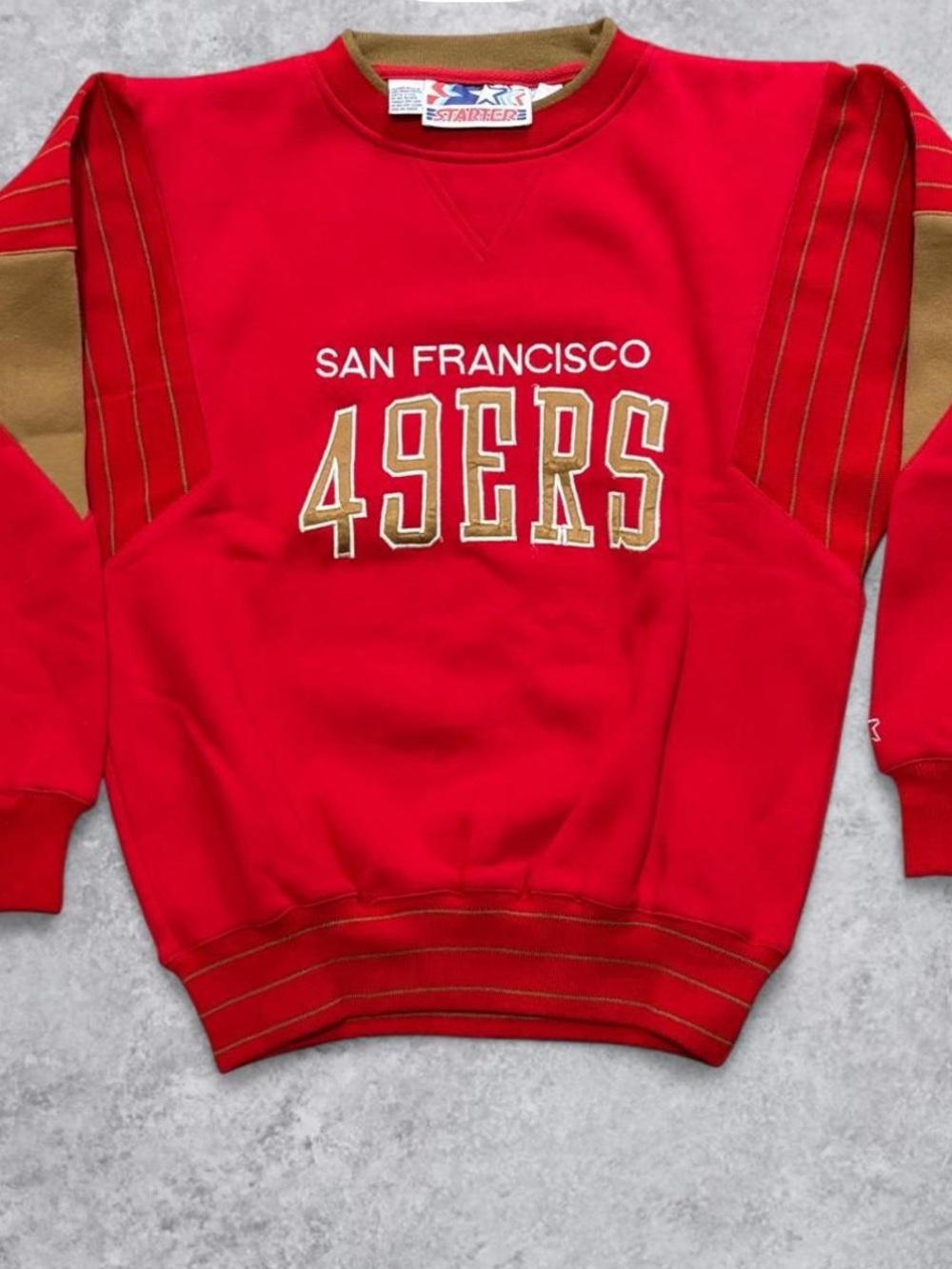 NWT Vintage Starter Red San Francisco 49ERS Crewneck - Size Medium